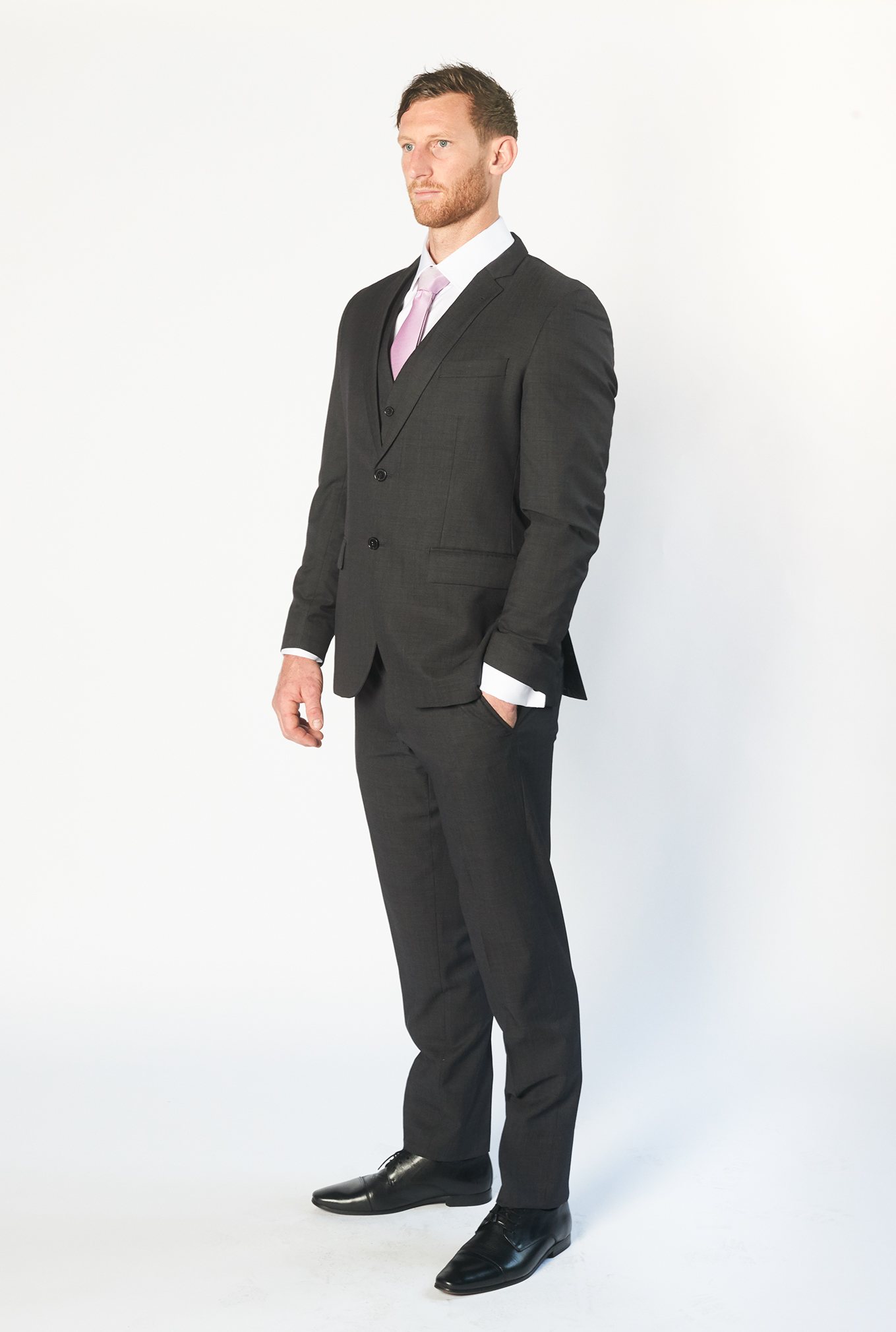 charcoal grey suit and pants for hire brittons formal wear