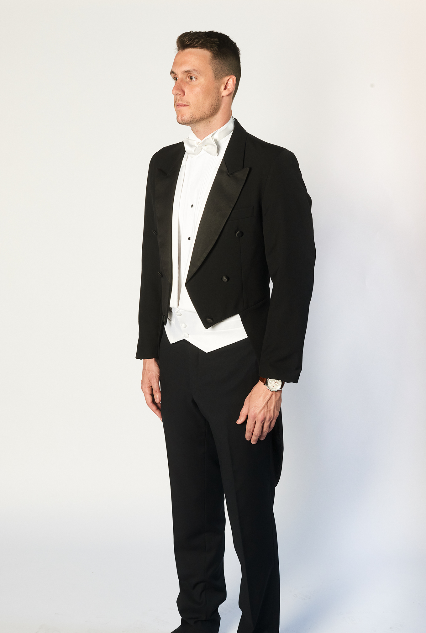 The Tails | Black Suit with Peak Lapel For Hire | Britton's Formal Wear